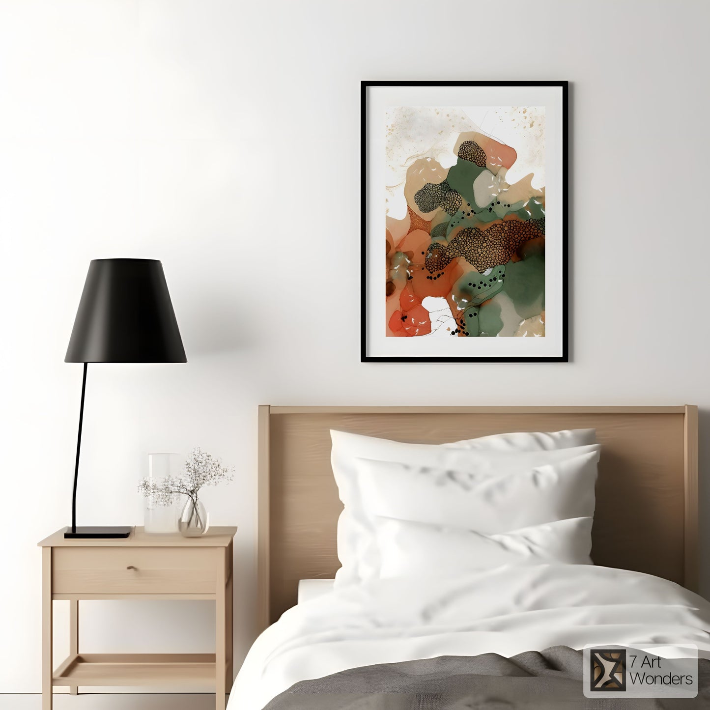 Nature-Inspired Green Abstract Art