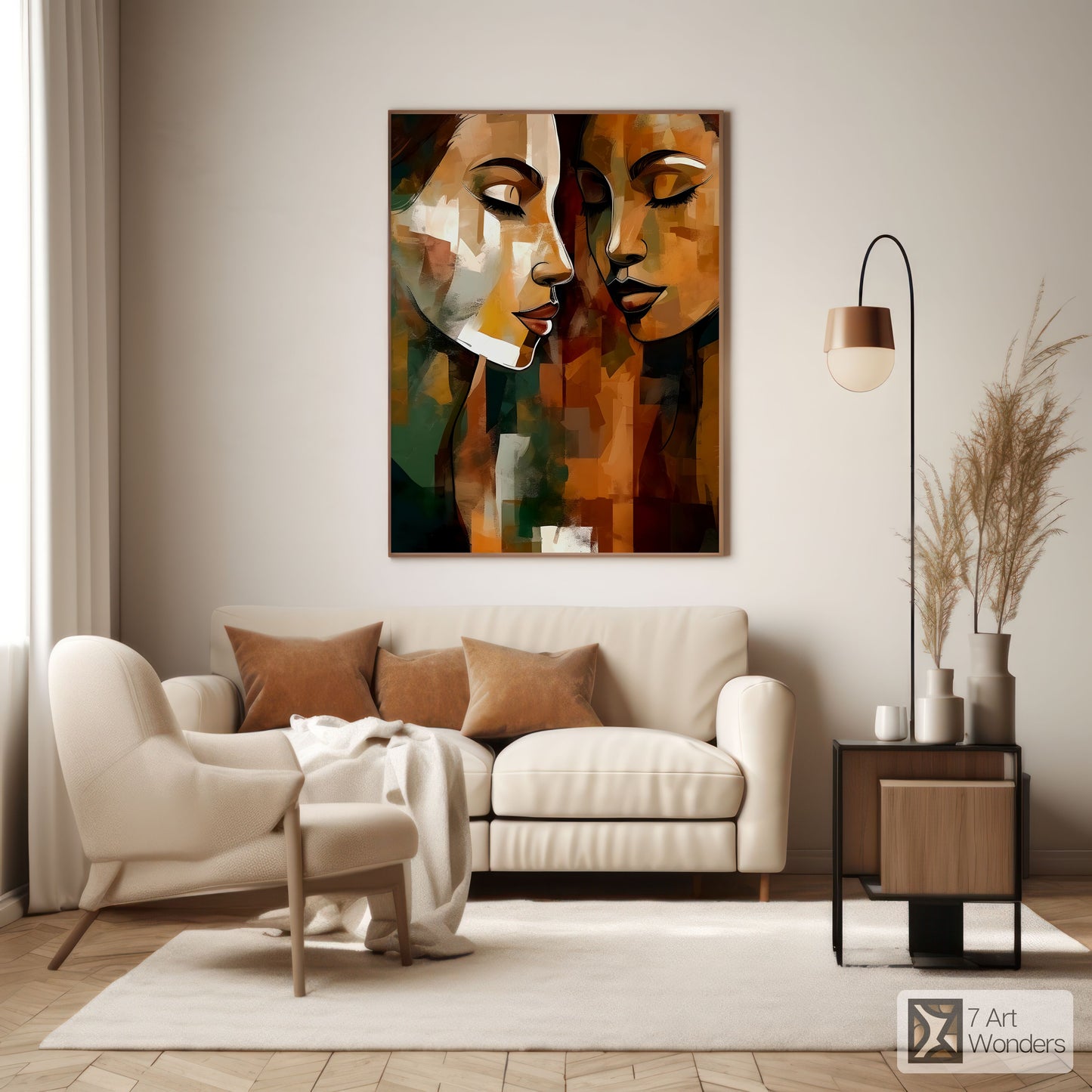 Romantic Cubism Women Portrait