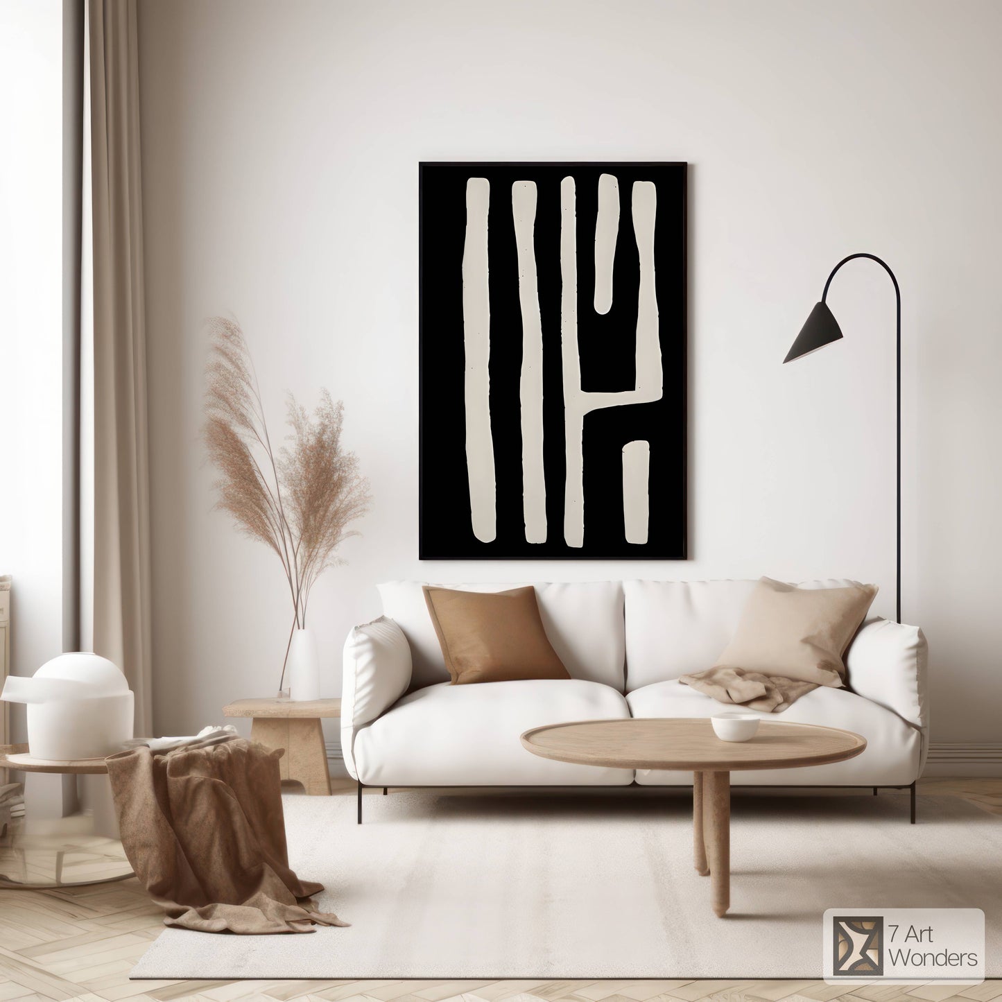 Contemporary Monochrome Bold Strokes Art