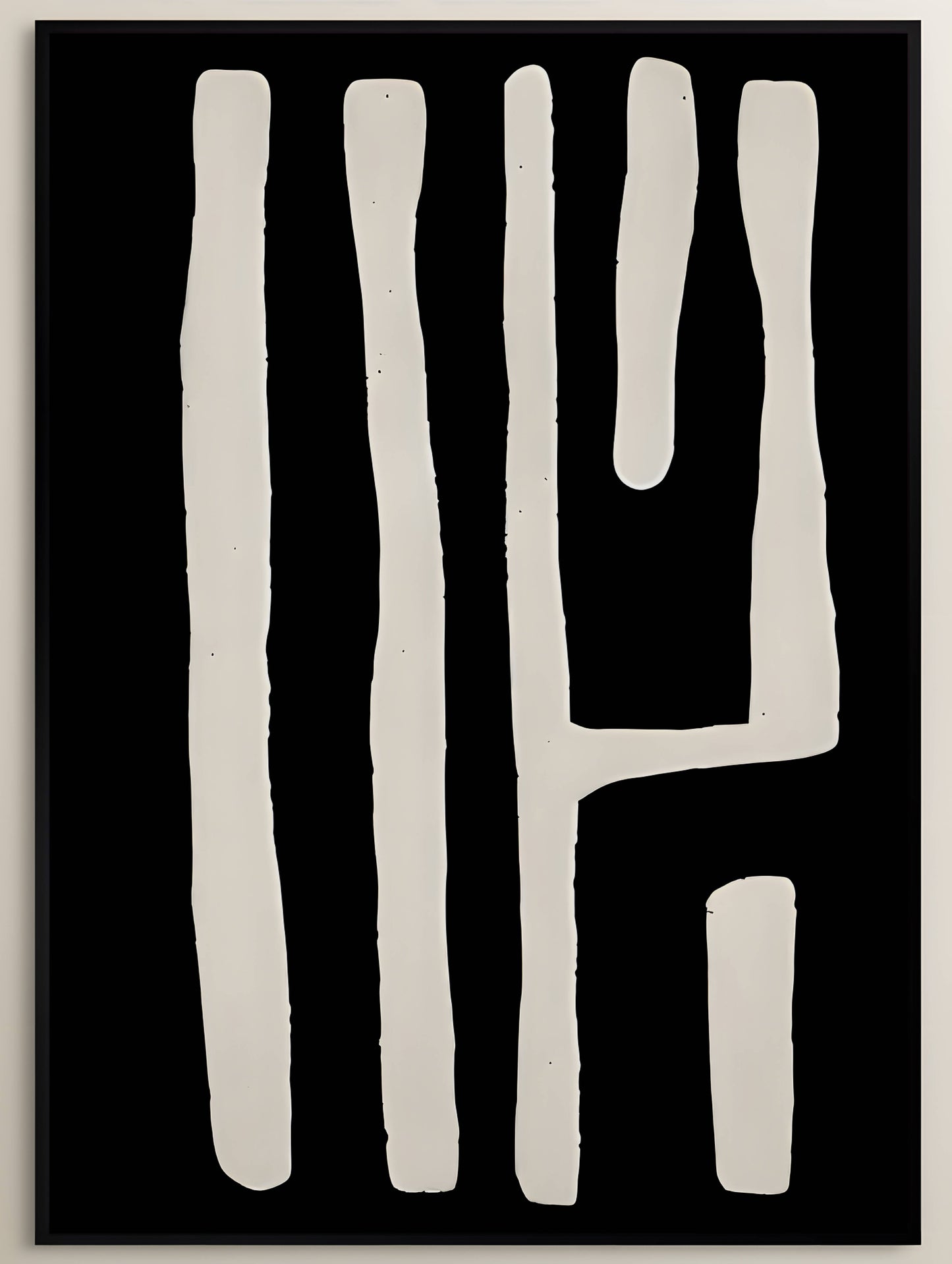 Contemporary Monochrome Bold Strokes Art