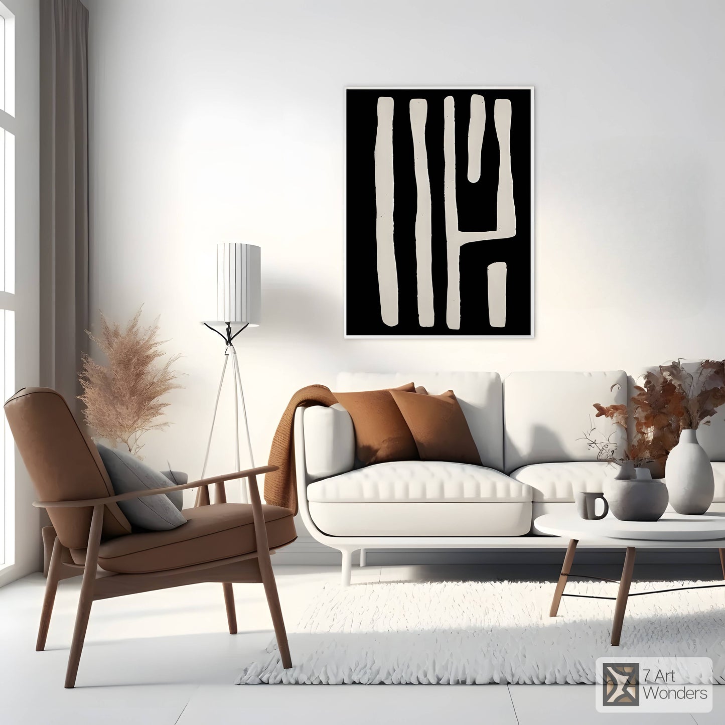 Contemporary Monochrome Bold Strokes Art