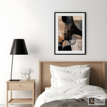 Contemporary Muted Tones Kinetic Lines Art