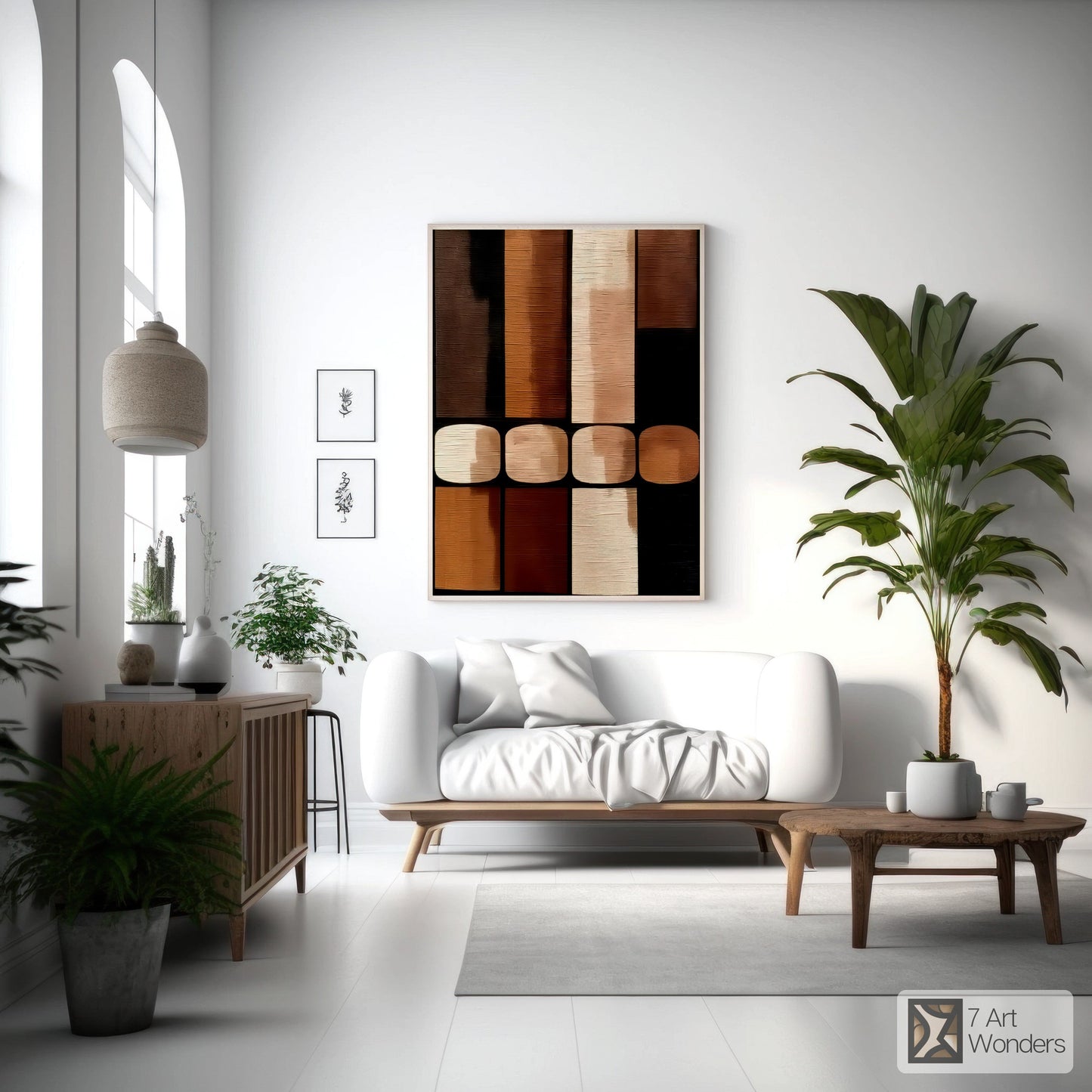 Minimalist Carved Wood Inspired Art