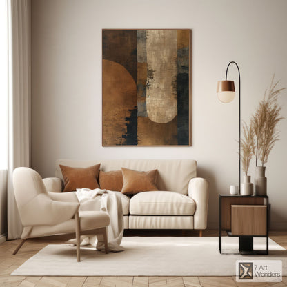 Brown Copper Abstract Art