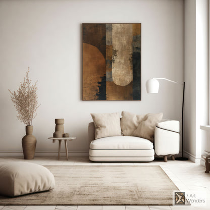 Brown Copper Abstract Art