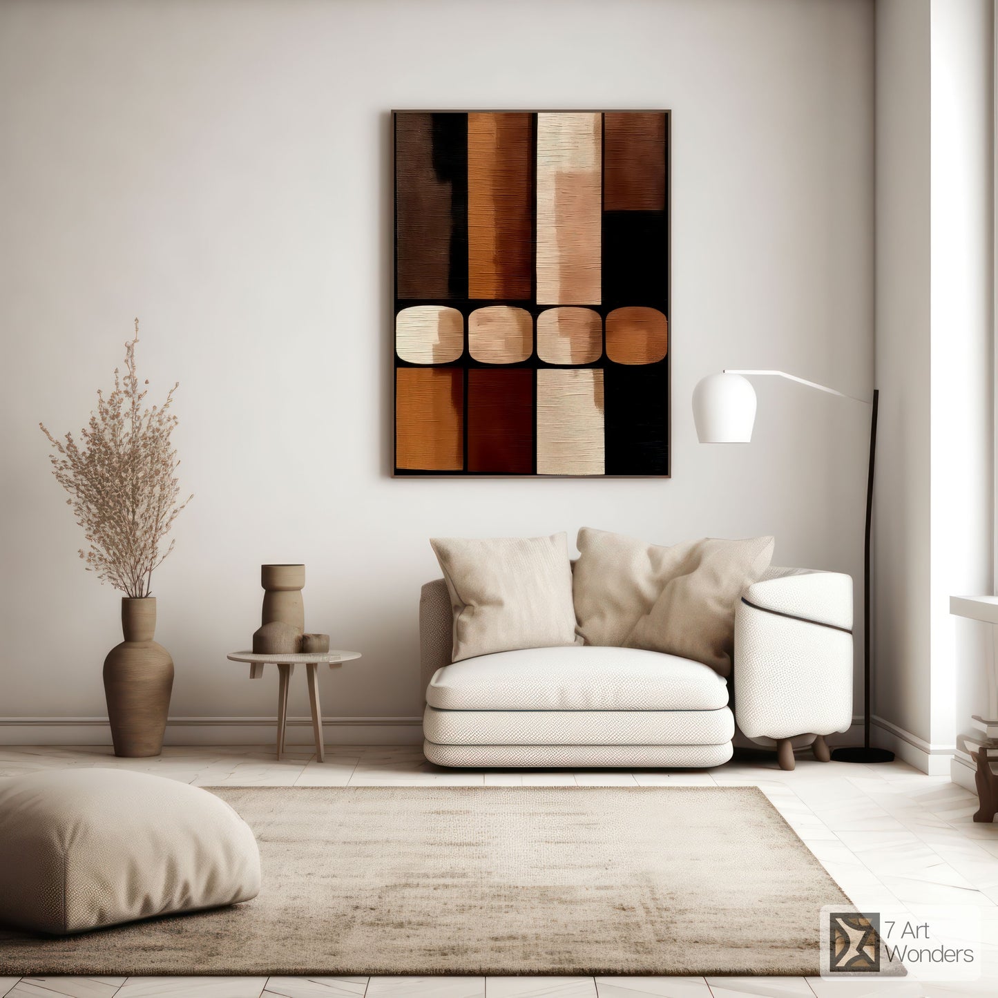 Minimalist Carved Wood Inspired Art