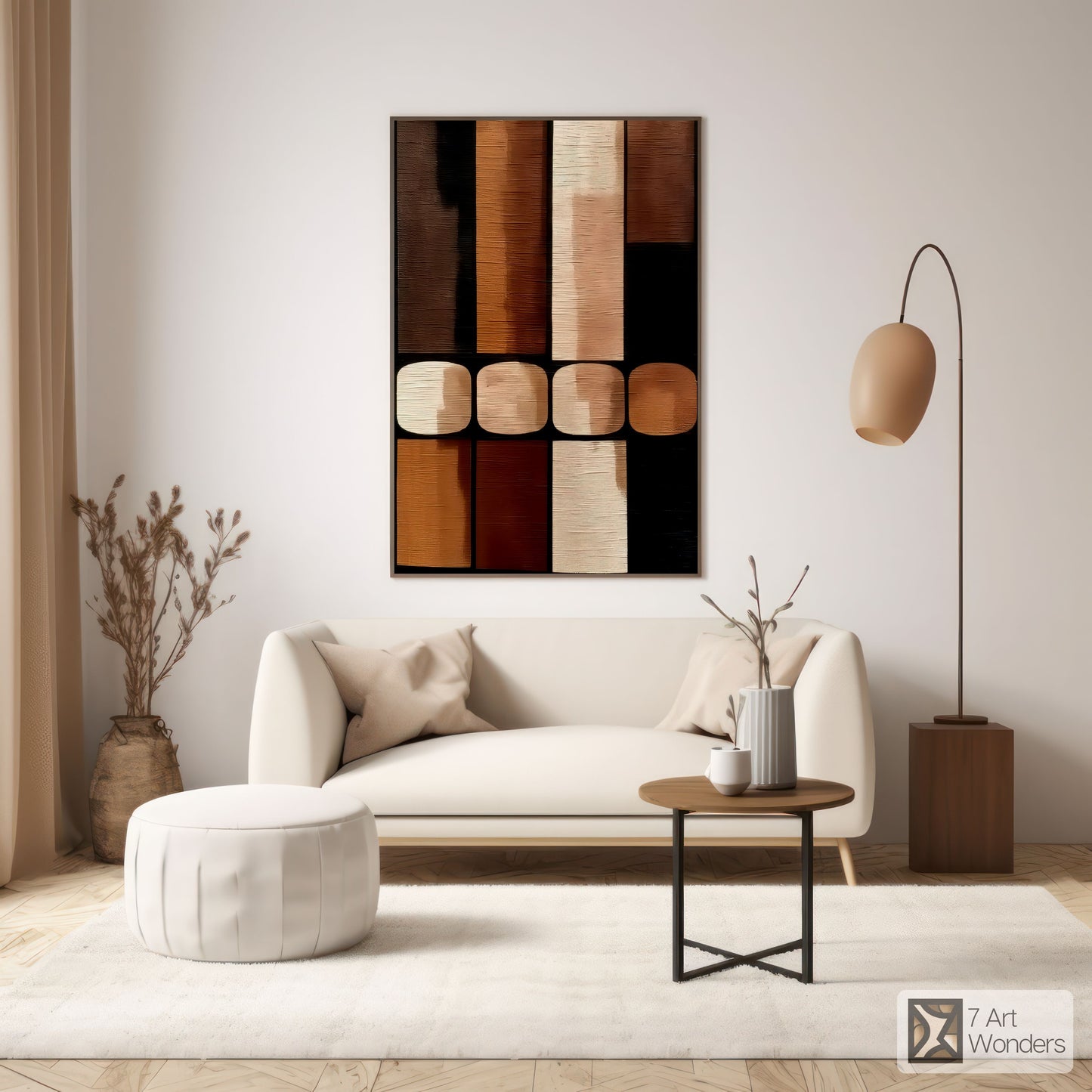 Minimalist Carved Wood Inspired Art