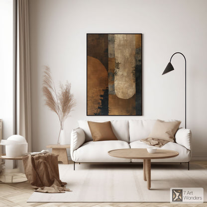 Brown Copper Abstract Art