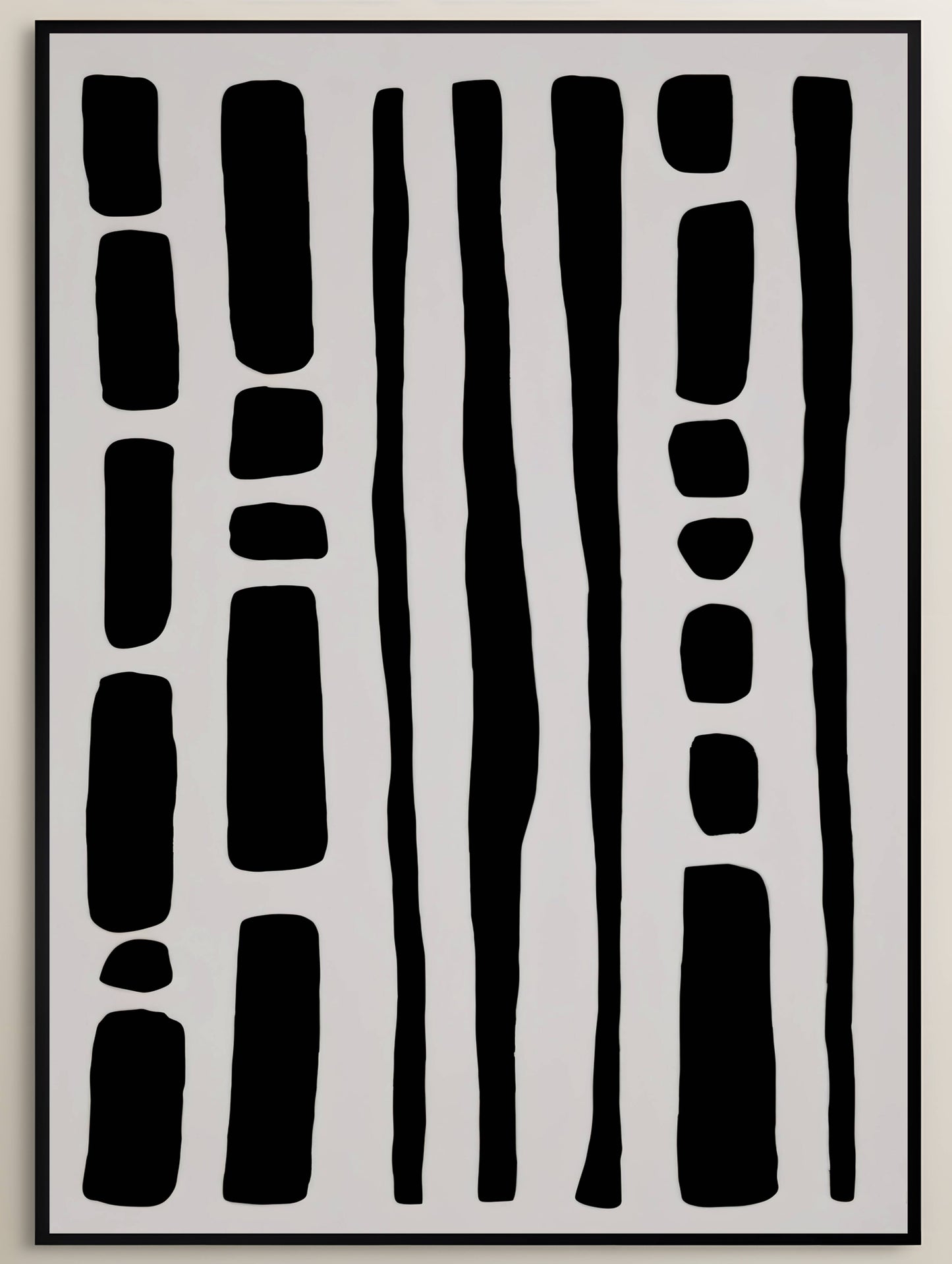 Organic Striped Black and White Minimalism