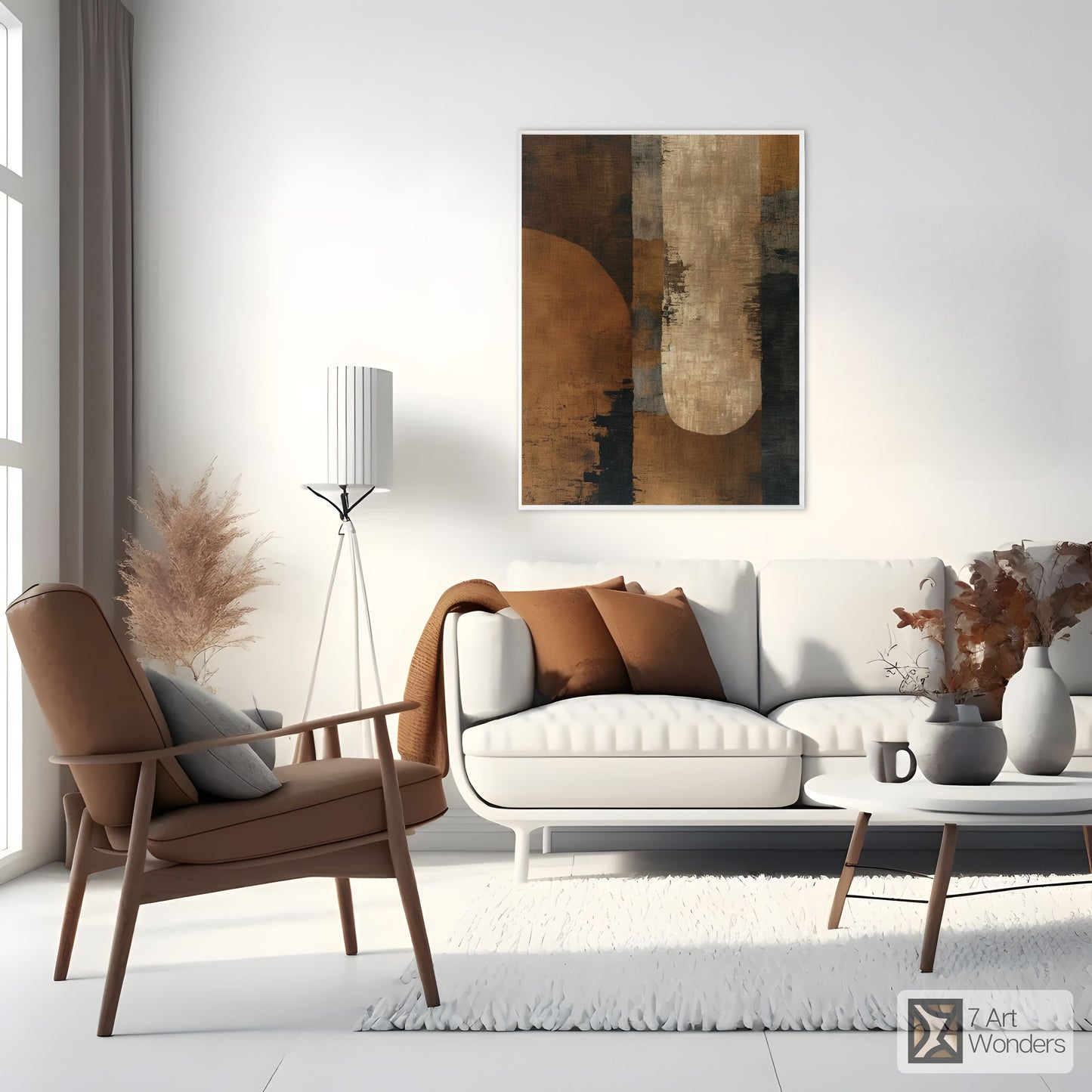 Brown Copper Abstract Art