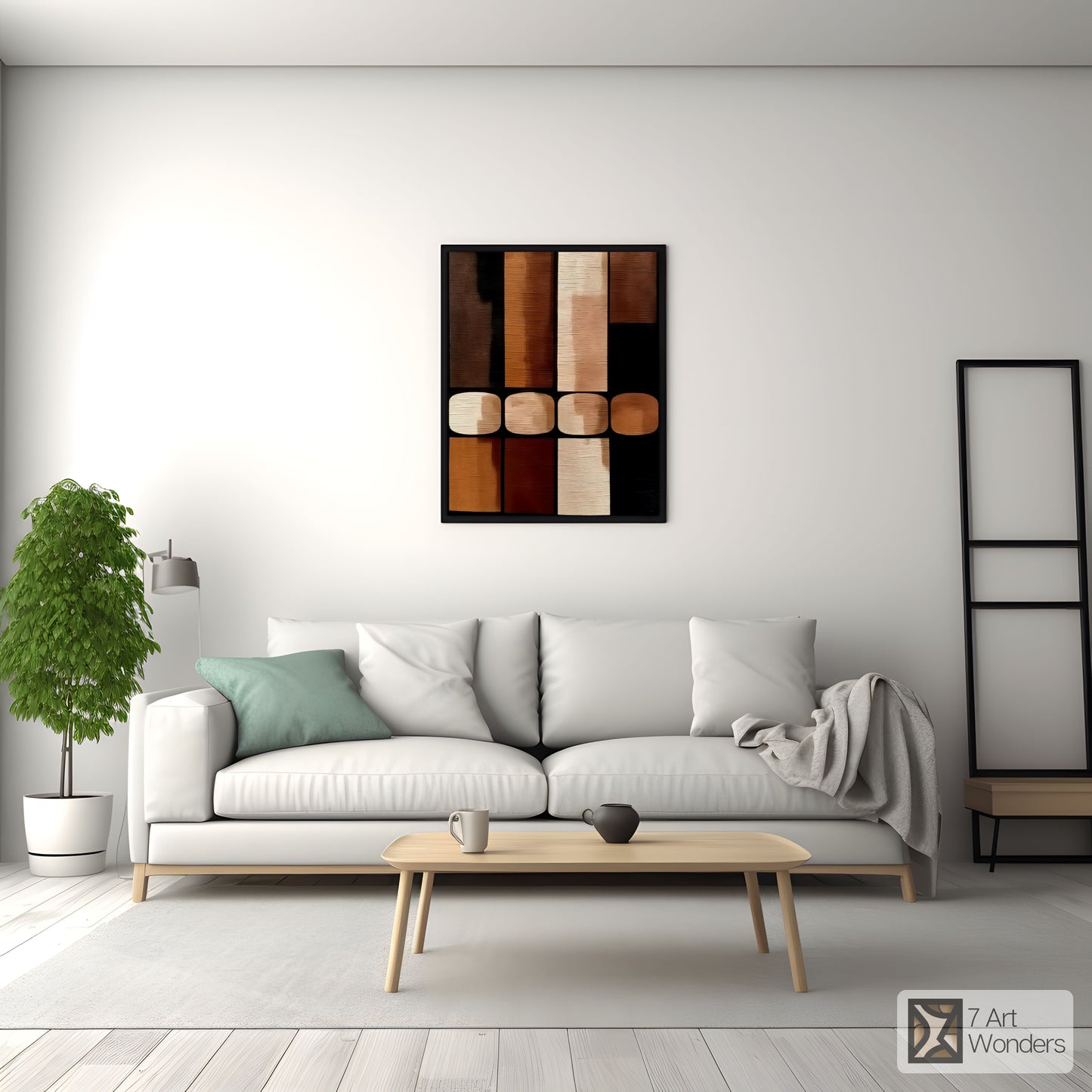 Minimalist Carved Wood Inspired Art