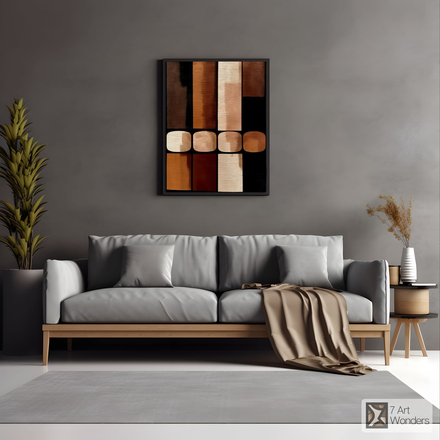 Minimalist Carved Wood Inspired Art