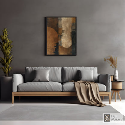 Brown Copper Abstract Art